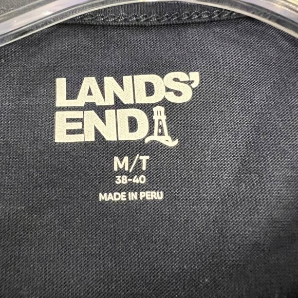 Lands' End Men's Long Sleeve Tee Navy Size Medium Tall - Picture 8 of 9